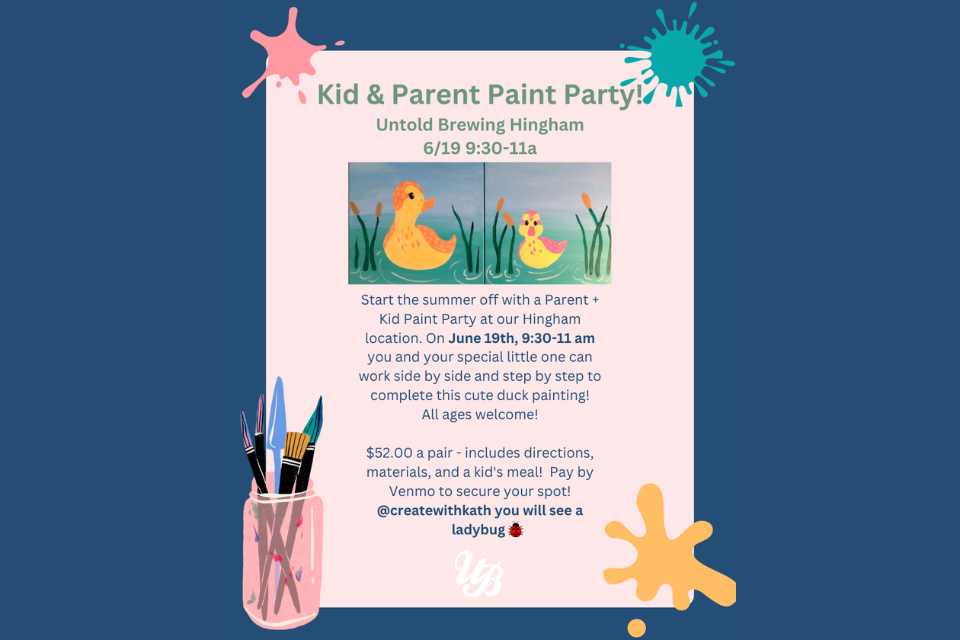 Kid & Parent Paint Party - Derby Street Shops